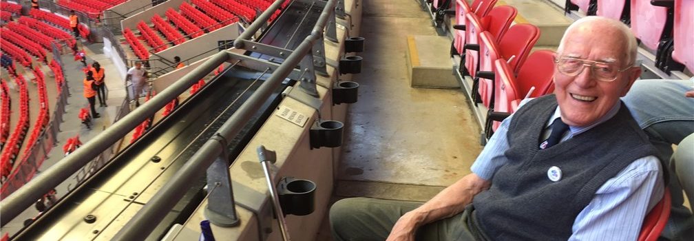 91-year-old super fan George W Forster