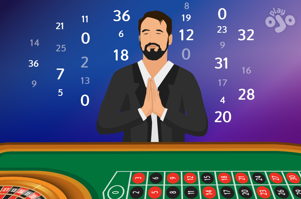 player in a zen lotus pose with a background of numbers