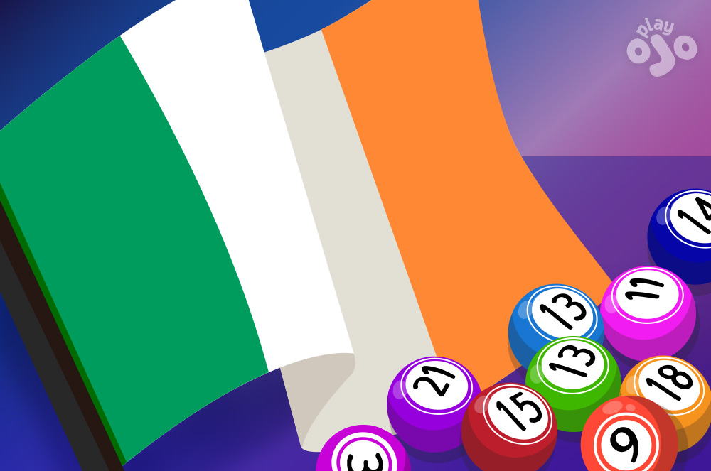 irish flag with bingo balls