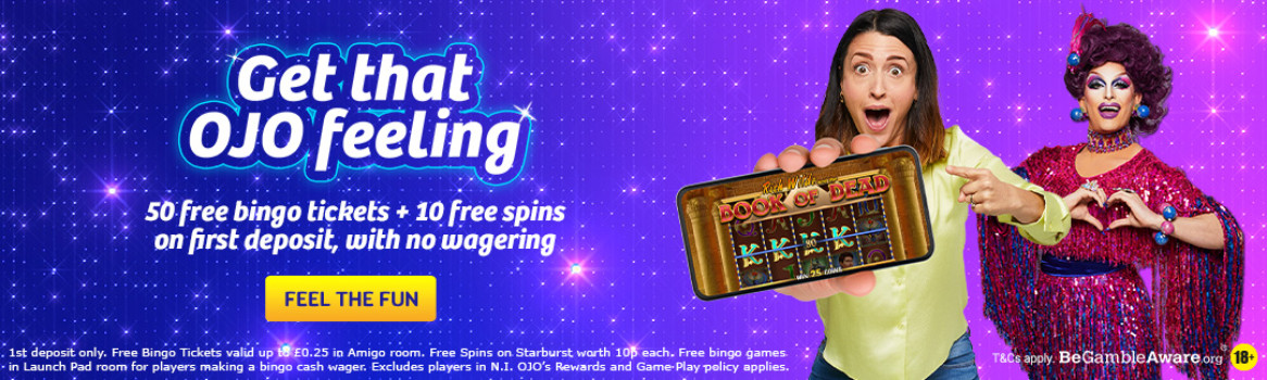 Get 50 Free Bingo Tickets & 10 Free Spins