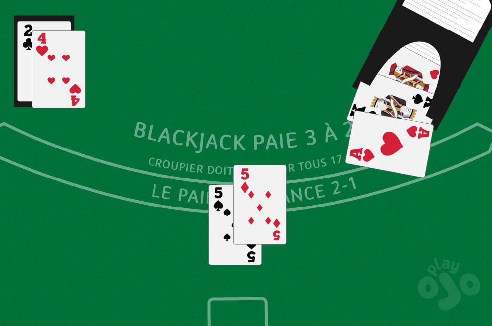 jack noir paie 3 à 2, croupier doit tenir sur tous 17, l' assurance paie 2-1