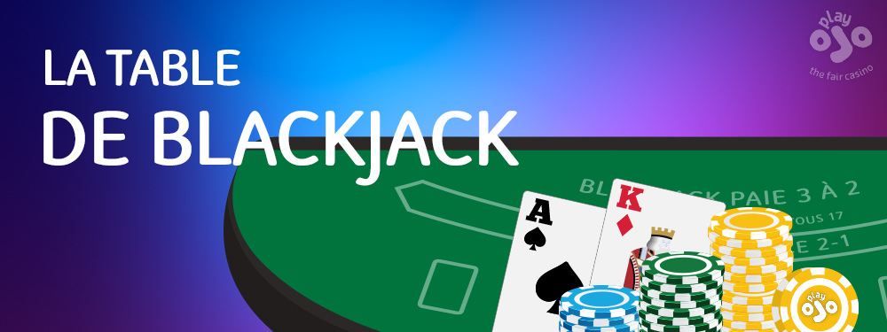 la table de blackjack