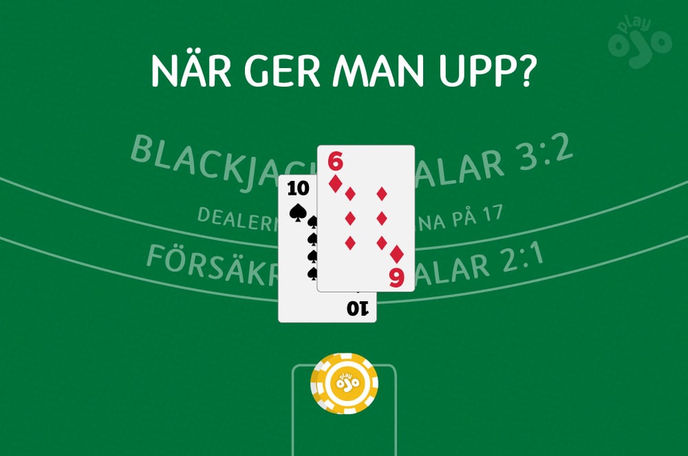 när man ska ge upp på blackjack